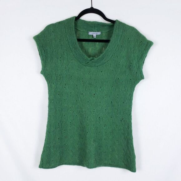 Classiques Entier Mohair Sweater Womens M Green Short Sleeve Wispy Forest Fairy - Picture 1 of 9